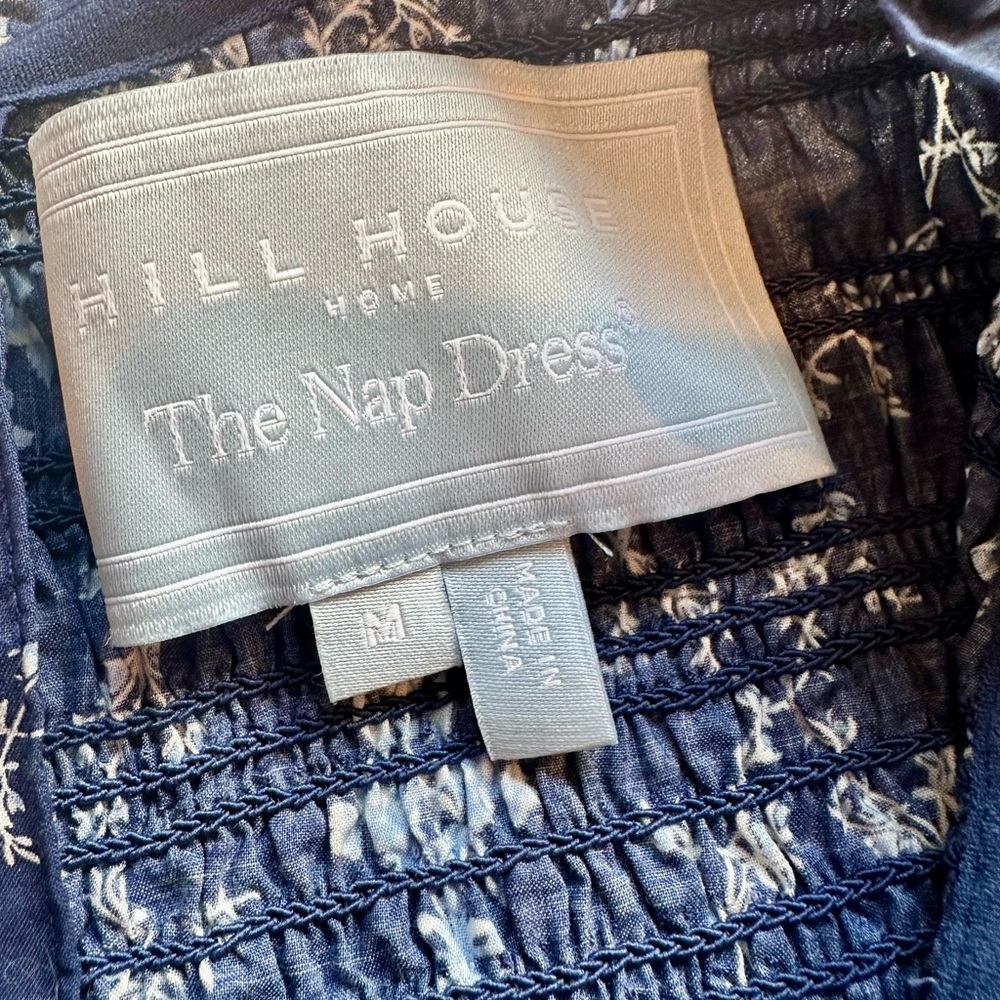 Like New Hill House Vivi Nap Dress in Navy Trellis Size Medium đź’™ - Picture 8 of 9